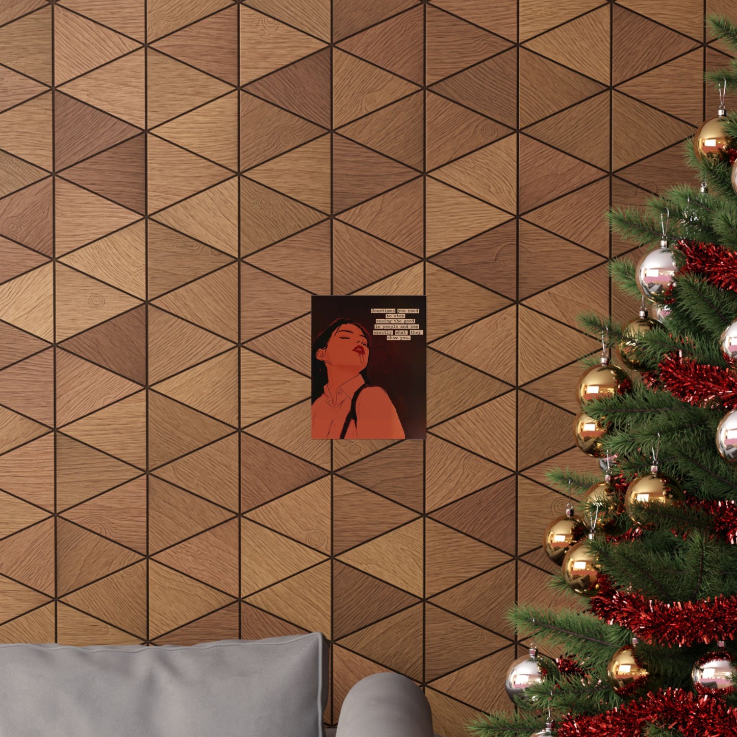 Matte Poster — "Sometimes You Need to Stop Seeing the Good in People" Red Noir Art Print