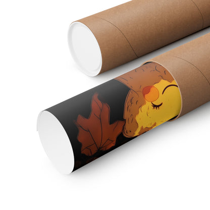 Thankful Mornings Poster — Cute Star Illustration with Inspirational Quote